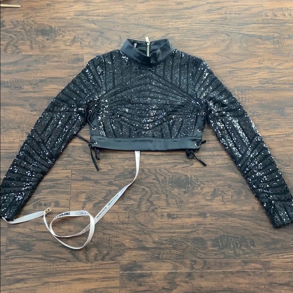 ❌❌S O L D!❌❌House of cb black sequin two piece set - Picture 5 of 7